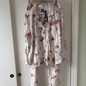 Lauren Ralph Lauren Floral Fleece Pajamas XL
